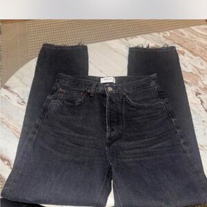 Agolde Black Women's Straight Jeans